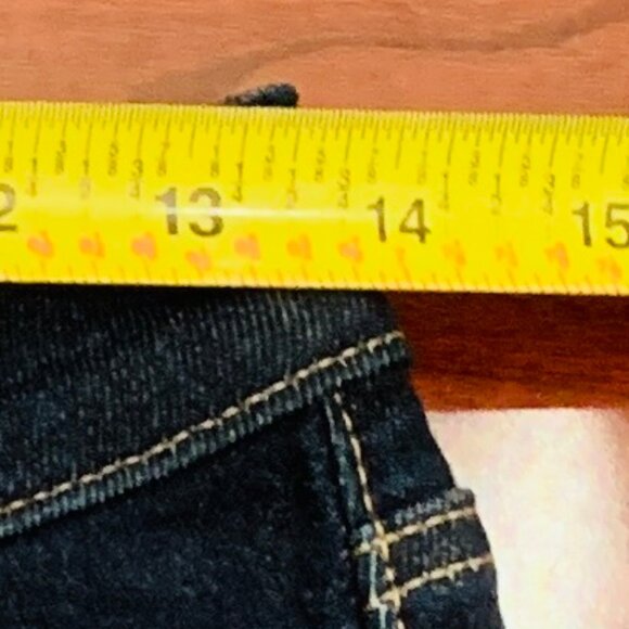 American Eagle Mom Shorts Stretch Denim Super High Rise Indigo Cotton Size 4 27 - Picture 7 of 16